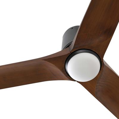 Вентилятор  Faro Потолочный вентилятор HEYWOOD TUB L Ш1320mm черный/орех 3P LED 10W CCT арт. 220221