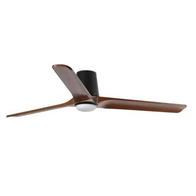 Вентилятор  Faro Потолочный вентилятор HEYWOOD TUB L Ш1320mm черный/орех 3P LED 10W CCT арт. 220221