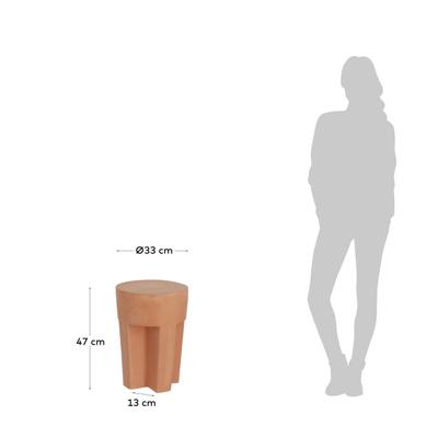 Столик La Forma (ех Julia Grup) Приставной столик Vilena из терракоты Ø 33 см арт. 097639