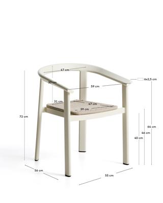 Стул La Forma (ех Julia Grup) Уличный стул Erice из алюминия и шнура цвета экрю арт. 482225