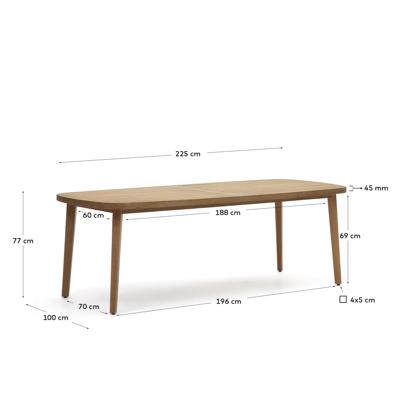 Стол La Forma (ех Julia Grup) Maset Стол уличный из массива эвкалипта 220 x 100 см арт. 157083