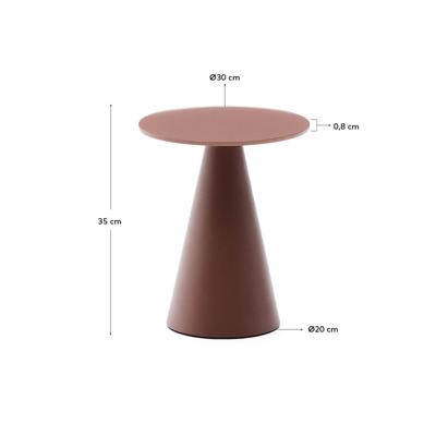 Столик La Forma (ех Julia Grup) Журнальный столик Wilshire из стекла и стали терракотовый Ø30cm арт. 253555