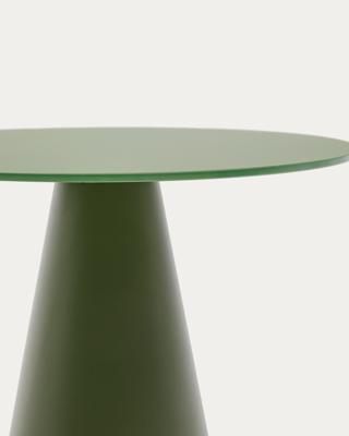 Столик La Forma (ех Julia Grup) Журнальный столик Wilshire из стекла и стали зеленый Ø50cm арт. 253561