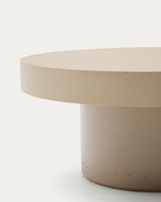 Столик La Forma (ех Julia Grup) Aiguablava Журнальный столик бежевый цементный Ø66 см арт. 250949