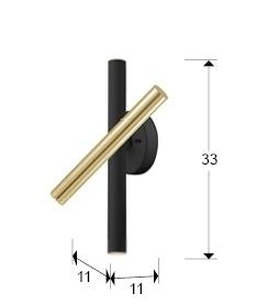 Бра Schuller Настенный светильник Varas 3L золотой/черный арт. 088286