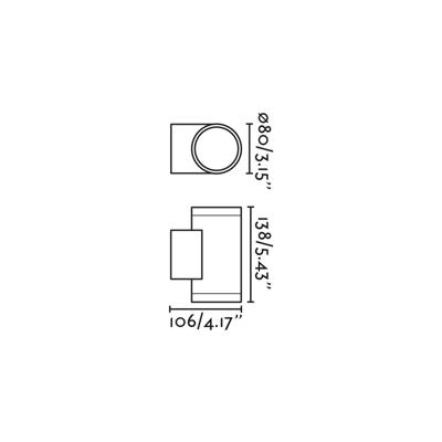 Бра Faro Tond 2L Настенный светильник темно-серый 2700K арт. 152529
