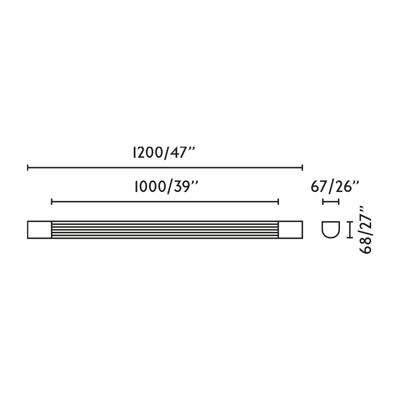 Бра Faro KIVA 1200 Настенный светильник хром LED 18W 3000K арт. 220899