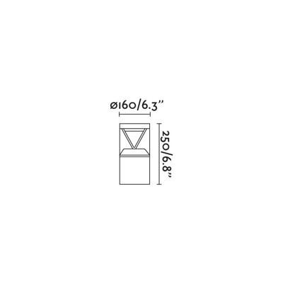 Светильник Faro Rush 250 Светильник на столбе темно-серый 4000K 360º DALI арт. 132403