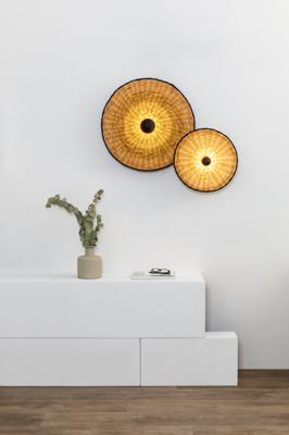 Бра Faro Costas 400 H140 Настенный/потолочный светильник черный/из ротанга арт. 152448