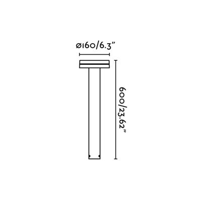 Светильник Faro ESPOT 600 Ландшафтный светильник ржаво-коричневый 12W 2200-2700-3200-4000 арт. 221015