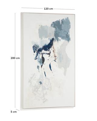 Постер La Forma (ех Julia Grup) Erale Абстрактная картина ручной работы в серо-синих тонах, размер 120 x 200 см арт. 481235