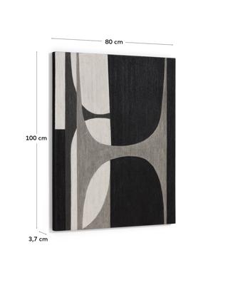 Постер La Forma (ех Julia Grup) Абстрактная черно-белая картина Onure, 80 x 100 см арт. 481271