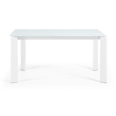 Стол La Forma (ех Julia Grup) ATTA Стол 160 (220) x90 белое стекло арт. 045454