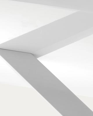 Стол La Forma (ех Julia Grup) Белый лакированный стол Arya со стальными ножками 200x100 арт. 045402