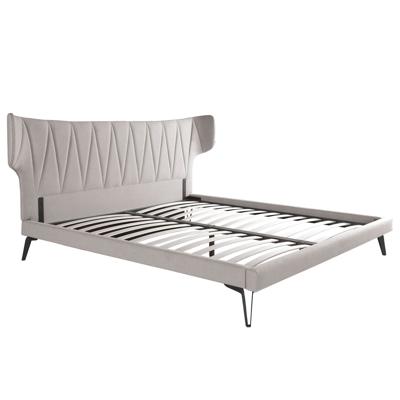 Кровать Angel Cerda Кровать 7160/GC1801 из светло-серой ткани 180x200 арт. 181579