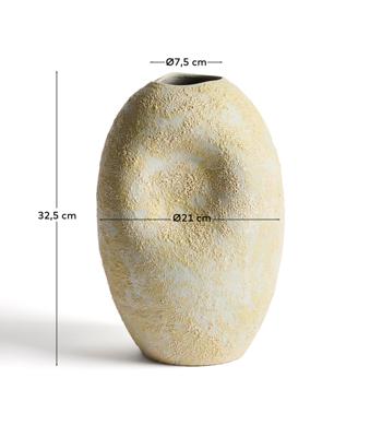Ваза La Forma (ех Julia Grup) Керамическая ваза Medira цвета экрю и желтого, 32,5 см арт. 481685