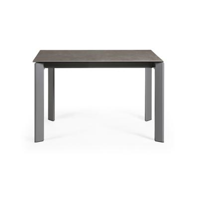 Стол La Forma (ех Julia Grup) Стол Atta 120 (180) x80 антрацит керамика Vulcano Ash арт. 052297