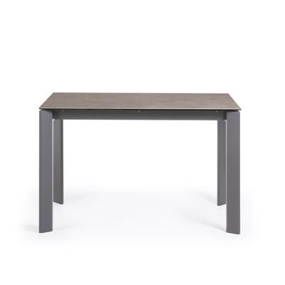 Стол La Forma (ех Julia Grup) Стол Atta 120 (180) x80 антрацит керамика Vulcano Ash арт. 052297