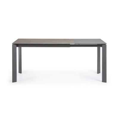 Стол La Forma (ех Julia Grup) Стол Atta 120 (180) x80 антрацит керамика Vulcano Ash арт. 052297