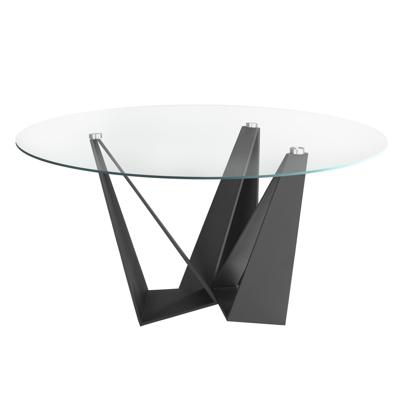 Стол Angel Cerda Стеклянный круглый стол c черными ножками CT2061 /1045 Ø150 арт. 063157