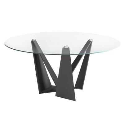 Стол Angel Cerda Стеклянный круглый стол c черными ножками CT2061 /1045 Ø150 арт. 063157