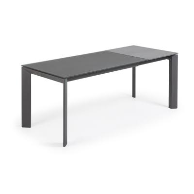 Стол La Forma (ех Julia Grup) Стол Atta 140 (200) x90 темно-серый, стекло арт. 051228