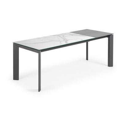 Стол La Forma (ех Julia Grup) Стол Atta 160 (220) x90 антрацит, керамика арт. 051240