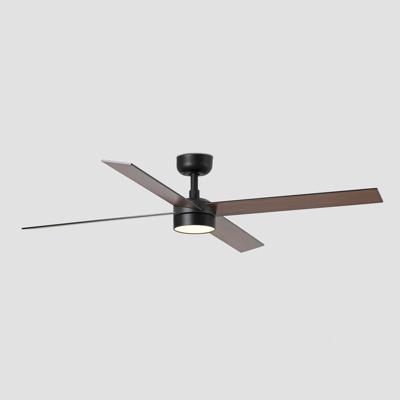 Вентилятор  Faro Потолочный вентилятор RUDDER L 4 Ш1320MM черный/орех 4P 18W LED CCT DIM TUYA арт. 220537