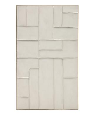 Постер La Forma (ех Julia Grup) Klis Картина из белого льна с геометрическими фигурами, 120 х 200 арт. 209347