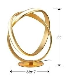 Лампа Schuller Настольная лампа Lazas Ø30 золотая фольга арт. 087665
