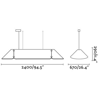 Подвесной светильник Faro Люстра Fonovia серая 24 см 50W 4000K арт. 104094