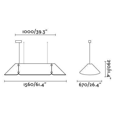 Подвесной светильник Faro Люстра Fonovia серая 84 см 25W 4000K арт. 104062