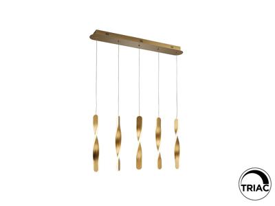 Подвесной светильник Schuller Люстра Twist 5L золотая арт. 190073