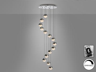 Подвесной светильник Schuller Подвесной светильник Sphere LED 14L Ø51 DIM BLUETOOTH хром арт. 109025