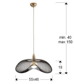 Подвесной светильник Schuller Подвесной светильник Forma 1L черный/золотой арт. 108987
