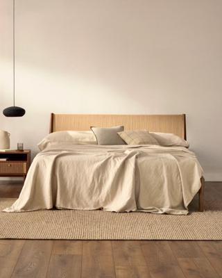 Кровать La Forma (ех Julia Grup) Кровать Elan из шпона и массива ореха со шнуром 180 x 200 арт. 201224