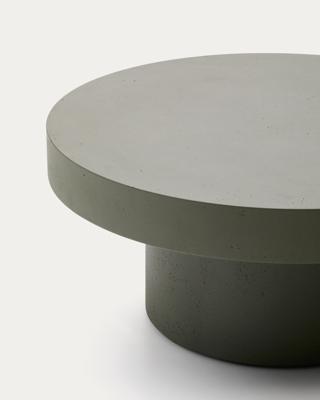 Столик La Forma (ех Julia Grup) Aiguablava Журнальный столик зеленый цементный Ø66 см арт. 251206