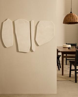 Панно La Forma (ех Julia Grup) Комплект Siluna из 4 настенных панно из белого папье-маше арт. 192269