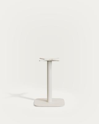 Стол La Forma (ех Julia Grup) Уличный стол Dina белый из цемента и стали со столешницей 70х70 см арт. 263219