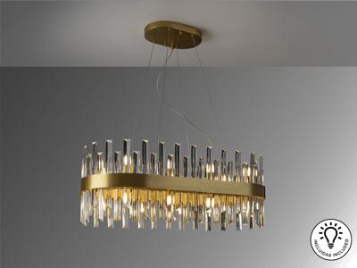 Подвесной светильник Schuller Люстра овальная Grace 20L золотая арт. 156196