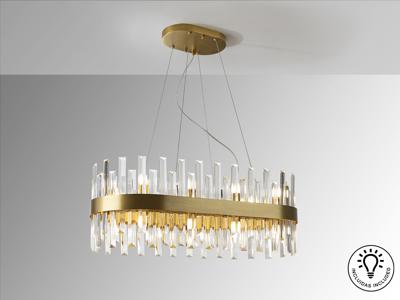 Подвесной светильник Schuller Люстра овальная Grace 20L золотая арт. 156196