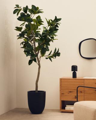 Цветок La Forma (ех Julia Grup) Ficus Искусственное дерево фикус в черном горшке 210 см арт. 192650