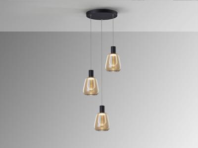 Подвесной светильник Schuller Люстра Carisa 3L золотая D35 арт. 263340