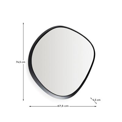 Зеркало La Forma (ех Julia Grup) Зеркало Tebel черное металлическое 67,5 x 74,5 см арт. 425267