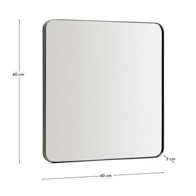 Зеркало La Forma (ех Julia Grup) Зеркало Marco черное металлическое 60 x 60 см арт. 425217