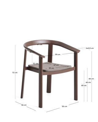 Стул La Forma (ех Julia Grup) Уличный стул Erice из алюминия и шнура коричневого цвета арт. 482223