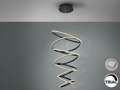 Подвесной светильник Schuller Люстра Ring 8 колец черная 3000K DIMABLE арт. 182453