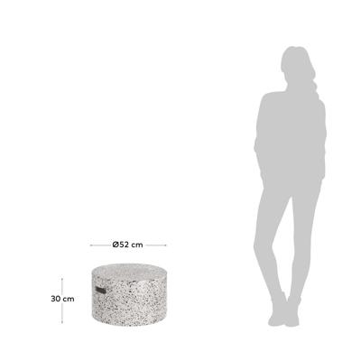 Столик La Forma (ех Julia Grup) Журнальный столик Jenell terrazzo белый, Ø 52 см арт. 097626