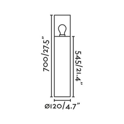 Торшер Faro Проблесковый маячок Kila темно-серый/прозрачный H700 E27 арт. 118873