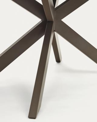 Стол La Forma (ех Julia Grup) Atminda Раздвижной стол из керамики и стали с коричневой отделкой 160 (210) x 90 см арт. 148221
